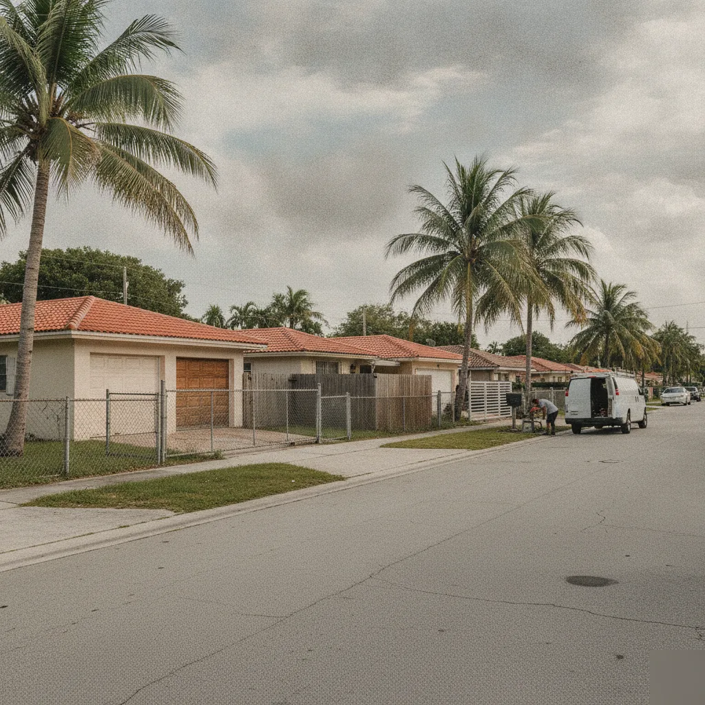 Automatic Garage Door And Gate Openers Repair And Install in Hallandale Beach | On Time Garage Door Repair 41 Hallandale Beach street with homes needing garage door and gate service