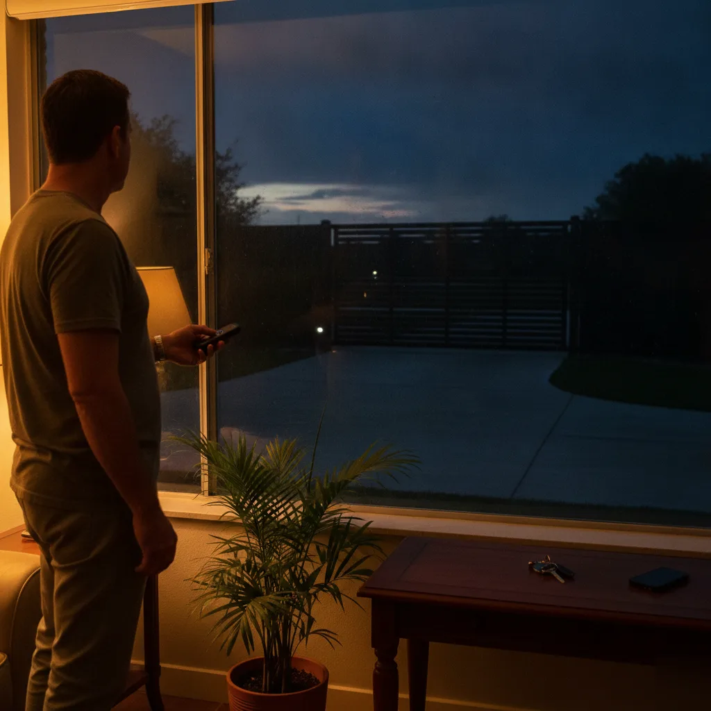 Electric Gate Opener Installation in Hallandale Beach | On Time Garage Door Repair 3 Homeowner opens driveway gate remotely after electric gate opener installation Hallandale Beach