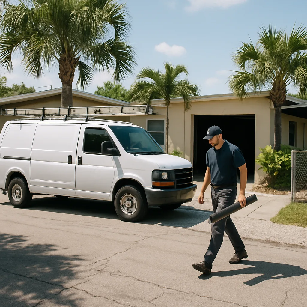 Service van near Pembroke Park Preserve rental homes for garage door spring repair visit